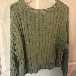 Sincerely Jules Mint Cable Knit Sweater